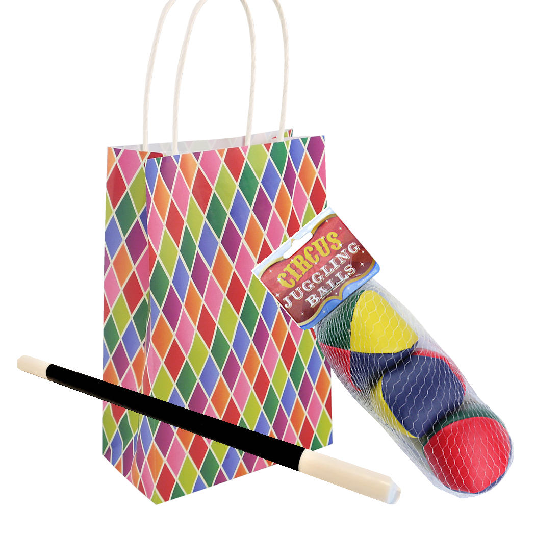 Young Performers Party Bag with Juggling Balls and Magic Wand